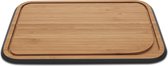 Snijplank met Sapgeul, Bamboe, Zwart, 25 x 17.5 cm - Pebbly