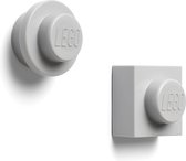 LEGO - Magneet Set van 2 Stuks - Kunststof - Grijs