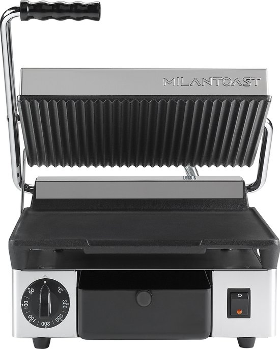 Contactgrill |glad-Geribbeld| - MilanToast 420072 - Horeca & Professioneel