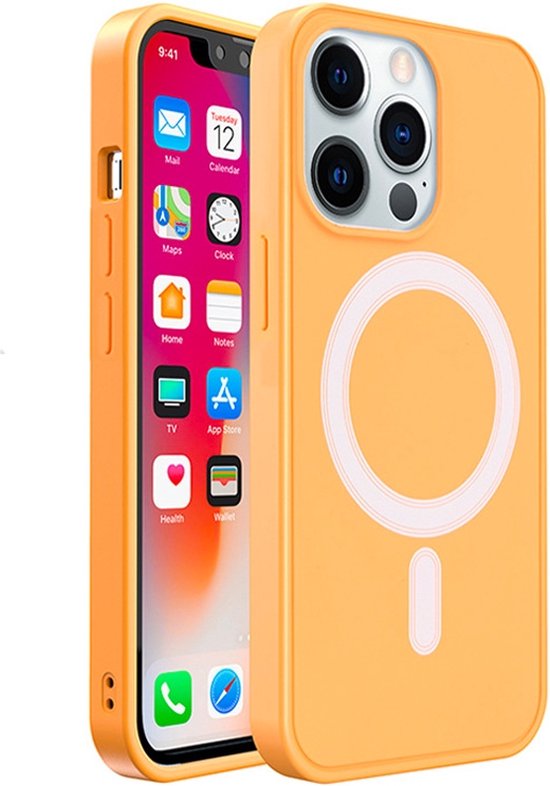 Mobiq - Candy Shell Mag Case iPhone 14 Pro Max  Oranje  bol.com