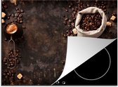 KitchenYeah® Inductie beschermer 65x52 cm - Koffiebonen - Koffie - Zak - Kookplaataccessoires - Afdekplaat voor kookplaat - Inductiebeschermer - Inductiemat - Inductieplaat mat