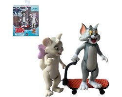 Tom en Jerry: Tom met witte kat speelset (6-8 cm)