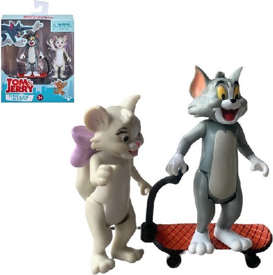 stroomkring gek geworden lijden Tom en Jerry: Tom met witte kat speelset (6-8 cm) | bol.com