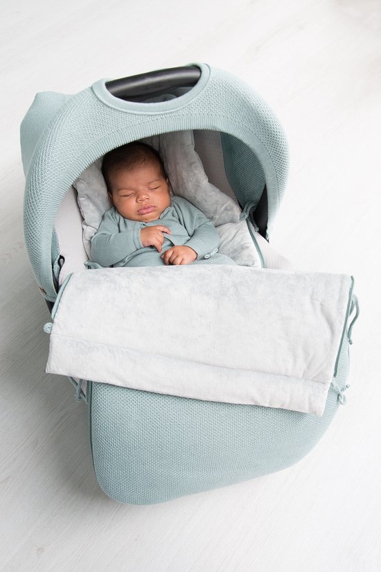 Baby's Only Voetenzak autostoel 0+ Classic - Stonegreen - Geschikt voor drie- en vijfpuntsgordel van Baby's Only — afbeelding 2