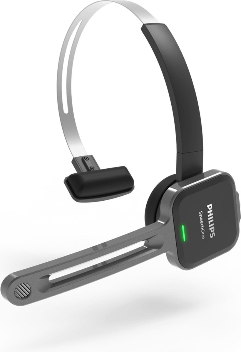 Afbeelding 3 van Philips SpeechOne Draadloze dicteerheadset PSM6300 | Docking station, Statuslampje, USB-kabel, Nekband, Bevestiging hoofdband, Magnetisch oorkussentje