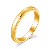 Twice As Nice Ring in goudkleurig edelstaal, 3 mm, gestreept 50