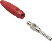 TRU COMPONENTS Pluimstekker Stekker, recht Stift-Ø: 4 mm Rood 100 stuk(s)