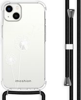 iMoshion Hoesje Geschikt voor iPhone 14 Plus Hoesje Met Koord - iMoshion Design Hoesje met Koord - Transparant / Dandelion