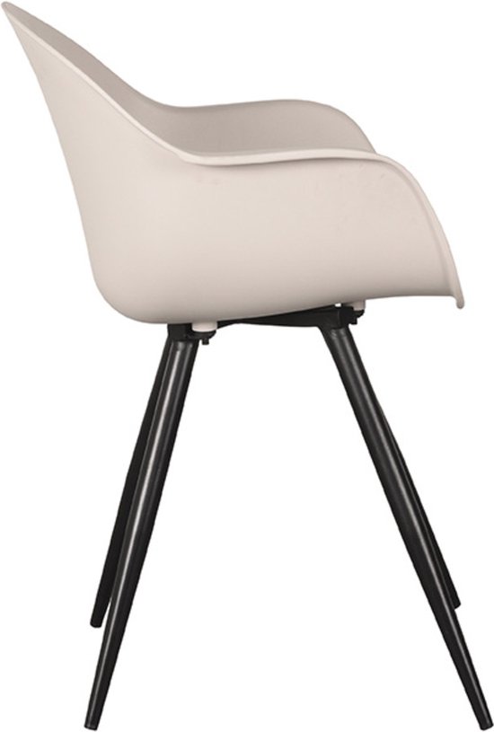 LABEL51 Chaise de salle à manger Luca - Crème - Plastique