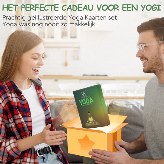 WEBU 51 Yoga Kaarten - Yoga Trainingskaarten - Yoga Oefeningen - Yoga voor Thuis - Sporten - Fitness - Mat - Pilates - Incl. professionele trainingsvideo’s van WEBU — afbeelding 3