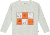 Smitten Organic -  Lange mouw zwaargewicht T-shirt met all-over stippenprint
