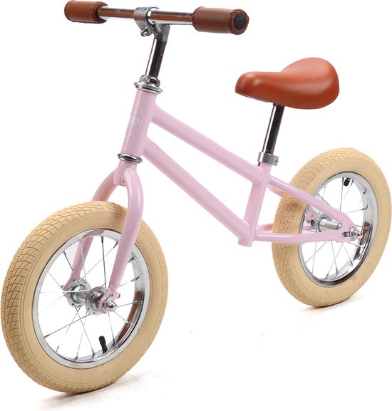 Sjoef Loopfiets | Zadel en Stuur verstelbaar | Kinderen vanaf 3 jaar - Roze