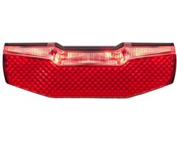 AXA Blueline Steady Achterlicht – LED Fietsverlichting – Dynamo – Steady Functie – 600 m Zichtbaarheid – 50 mm Montage – Zijzichtverlichting – Rood