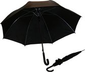 Paraplu zwart 125cm 8 banen