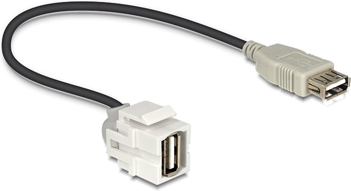Keystone USB2.0 module - USB-A haaks naar boven - 0,20 meter