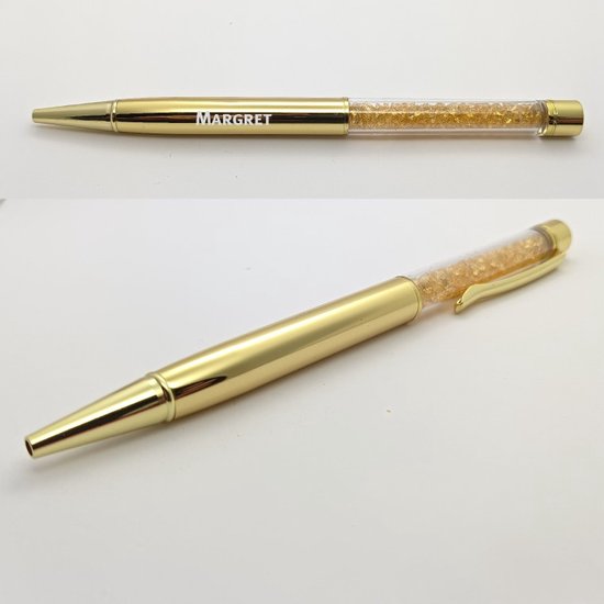 Pen Met Diamantjes En Naam Gravering - Margret