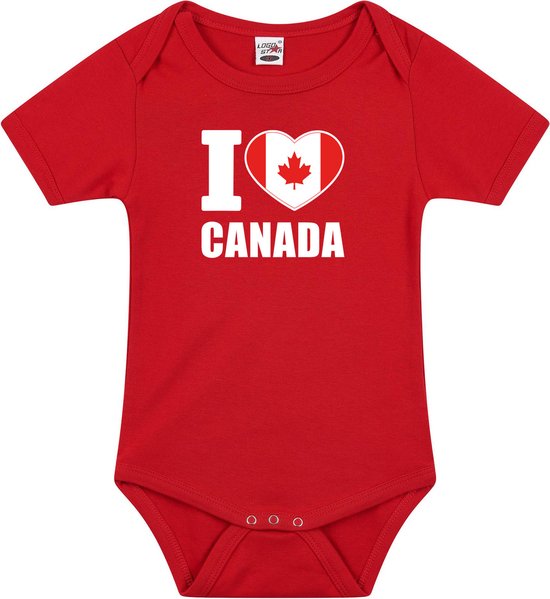 I love Canada baby barboteuse rouge garçons et filles - Cadeau de maternité - Vêtements de bébé - Canada country barboteuse 80 (9-12 mois)