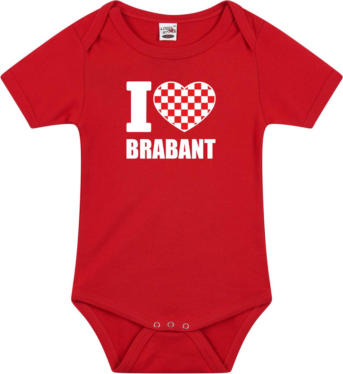 I love Brabant baby rompertje rood jongens en meisjes - Kraamcadeau - Babykleding - Brabant provincie romper 56