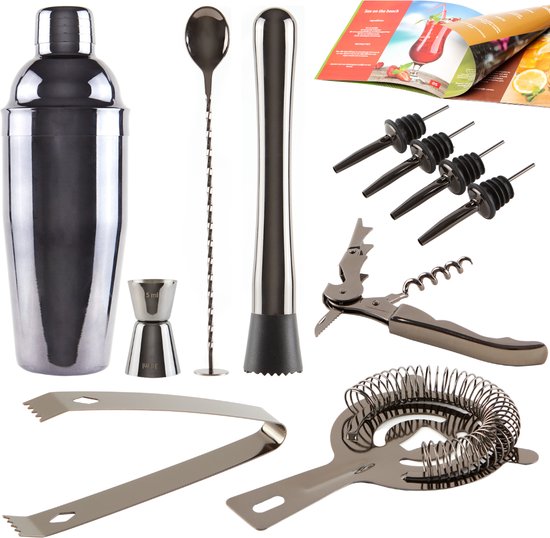 Cocktail Set van Barbados 13Delige Zwarte Cocktailset Cocktail