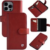 Coque Pierre Cardin pour iPhone 13 Pro - Etui Book Case - Porte-cartes pour 6 cartes - Fermeture aimantée - Rouge