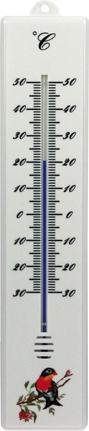 Thermometer buiten wit - kunststof - 32 cm - Buitenthermometers