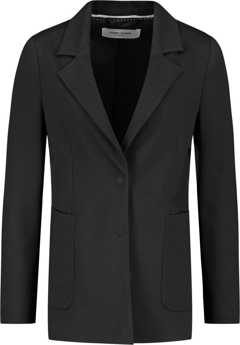 GERRY WEBER Dames Blazer met revers Schwarz-34