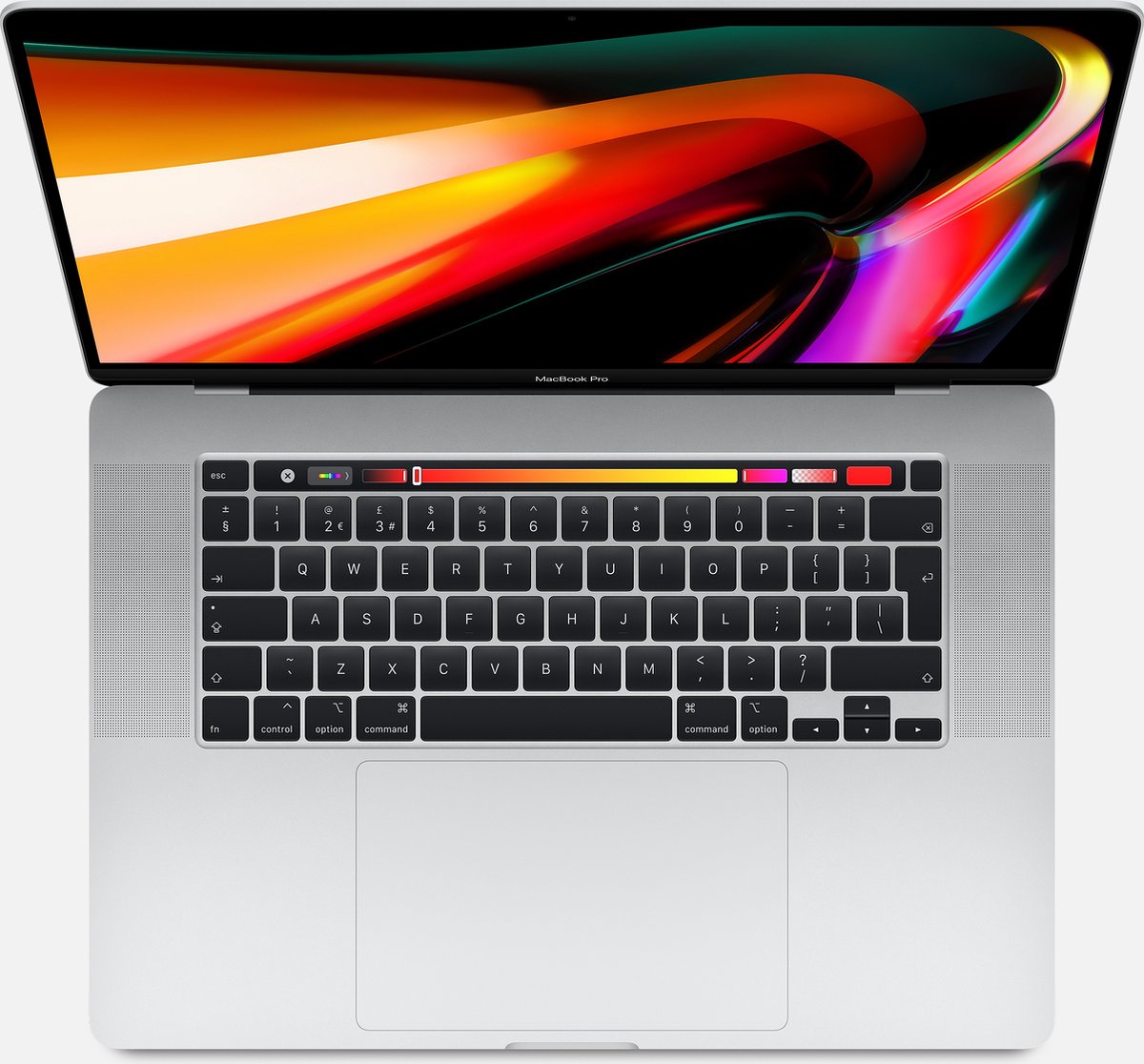 Refurbished MacBook Pro 16 inch Touchbar i7 2.6 16 GB 512 GB Zilver Licht gebruikt