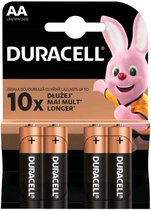 Duracell - Basic alkaline AA-batterijen (4 Pack)