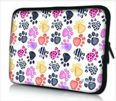 Laptophoes 14 inch hondenpootjes - Sleevy - laptop sleeve - laptopcover - Sleevy Collectie 250+ designs