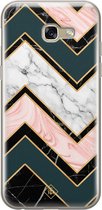 Samsung A5 2017 hoesje siliconen - Marmer triangles | Samsung Galaxy A5 2017 case | multi | TPU backcover transparant