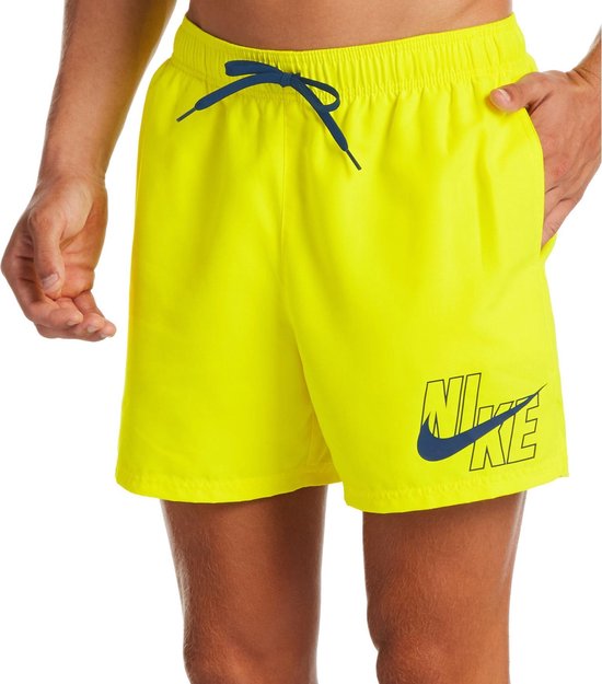 Nike Zwembroek - Maat XL - Mannen - geel/ donkerblauw | bol.com