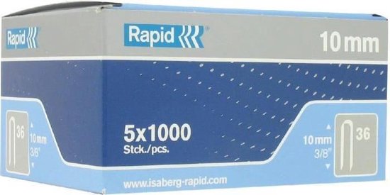 Rapid Kabelnieten Nr.36 10 mm Gegalvaniseerd VE=5.000 - 11884410 - Rapid