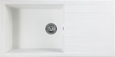 STRADOUR CUBE ingebouwde spoelbak, in SMC WHITE UNI - 17, 1 kom, maat 100 * 50 cm, handmatig afval