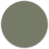 Ronde muursticker effen kleur - WallCatcher | 140 cm | Behangsticker Army Green wandcirkel