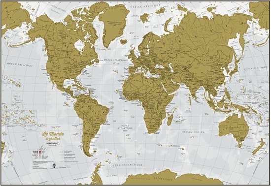 Kras de Wereld® - Franse uitvoering met luxe afwerking - Maps International