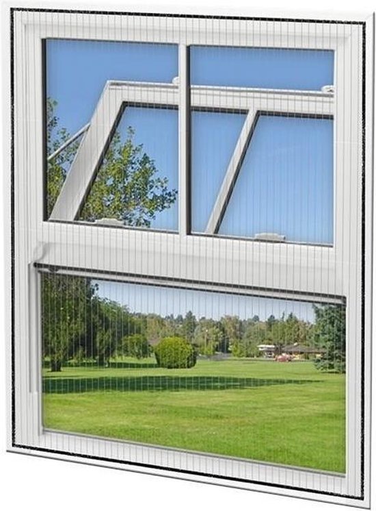 2x stuks insecten opzet horren 130 x 150 cm - Zelfklevend raam hor - Opzet insectenhor