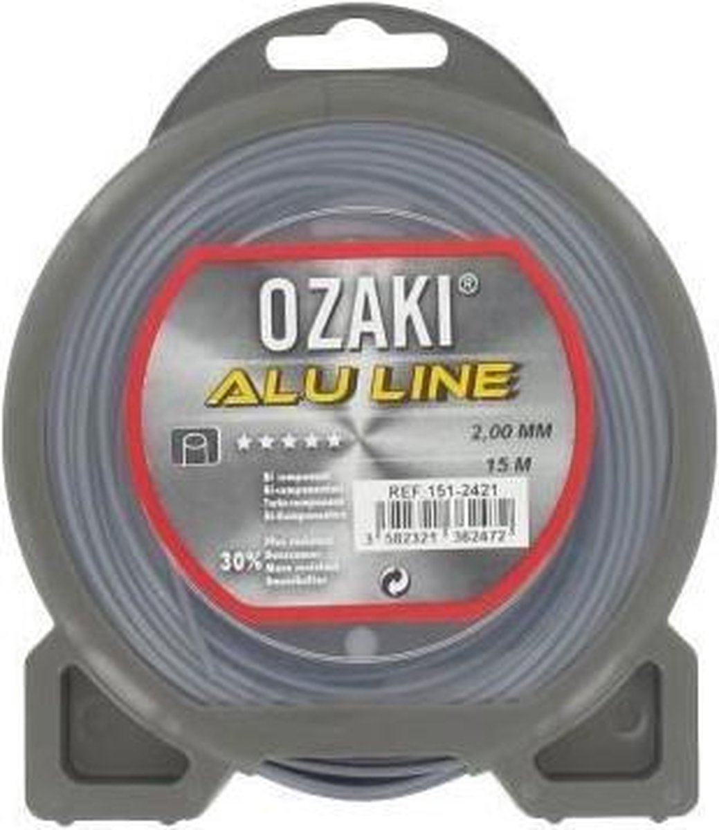 PRAKTISCHE TUIN OZAKI aluminium lijn nylon draad voor bosmaaier - Ø 2 mm - L 15 m