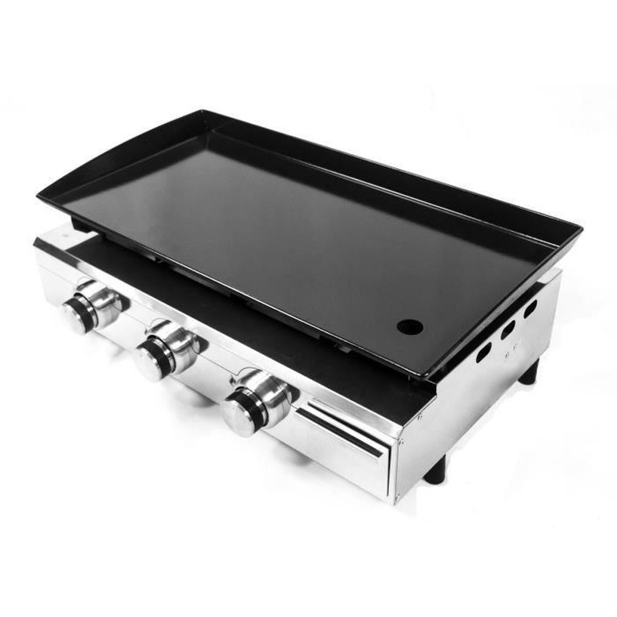 Plancha a gaz Brasilia 3 feux a poser Acier émaillé 67 x 41,4 x 19 cm