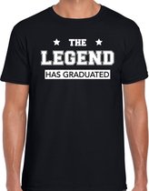 The legend has graduated t-shirt zwart voor heren - cadeau / kado shirt voor afgestudeerden / geslaagden L