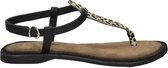 Lazamani dames sandaal - Zwart multi - Maat 43
