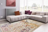 Muratap Picasso Feraghan Vloerkleed Vintage - Multi / Beige - 80x150 CM - Laagpolig Vloerkleed Retro, Klassiek