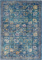 Tapijtenloods Picasso Sarough Vintage Vloerkleed Blauw Laagpolig- 240x290 CM