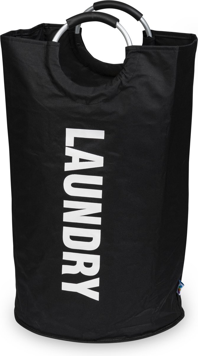 Goedkoopste Wonair Wasmand - Waszak – Wassorteerder - Waszakken voor wasgoed - Opvouwbaar – Zwart – 115L