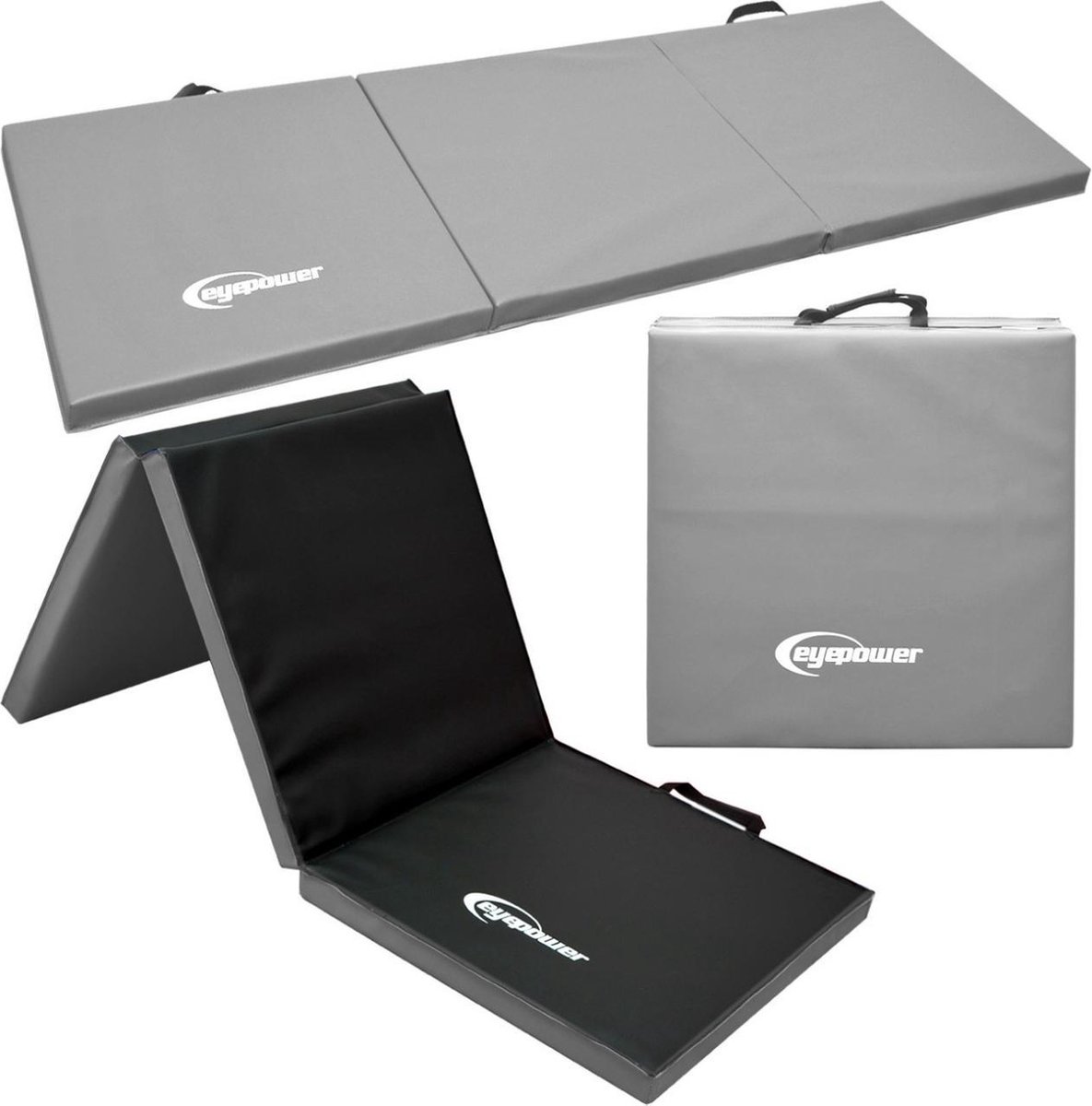 Saltea De Gimnastica Athler Mink 5.0, 3 Parti, Pentru Antrenament De Fitness Pliabila Gri 180 X 60 X 5 Cm Ma Mink5 0