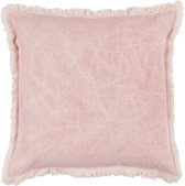 Clayre & Eef | Kussen gevuld 45*45 cm | Pink | Katoen / polyester | Vierkant | KG023.033P