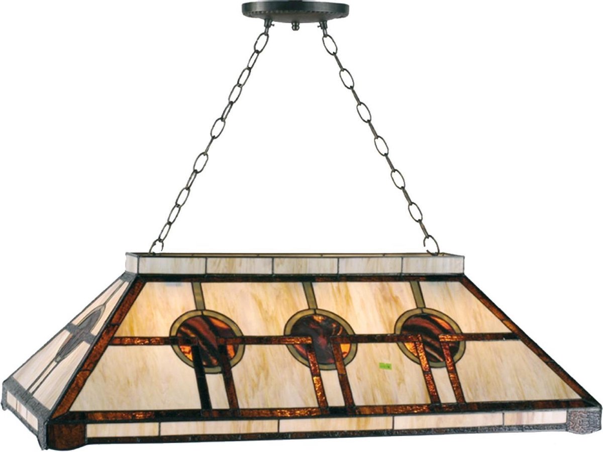 Lumilamp Hanglamp Tiffany 92x47x126 cm Beige Bruin Metaal