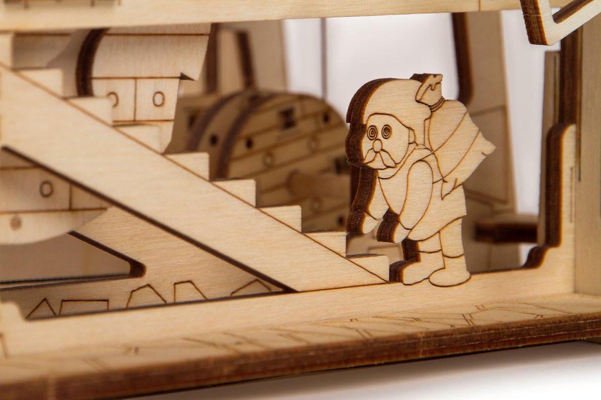 Wood Trick - Modelbouw 3D houten puzzel - Mechanische Windmolen - Windmill (WDTK040) - 131 stukjes - Geen lijm noch verf nodig! — afbeelding 5
