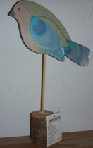 Set decoratie vogels 3 stuks op houten stammetje