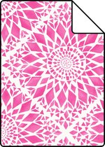 Proefstaal ESTAhome behangpapier tegelmotief roze - 148610 - 26,5 x 21 cm