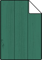 Proefstaal ESTAhome behang smalle sloophout planken tropisch junglegroen - 128853 - 26,5 x 21 cm